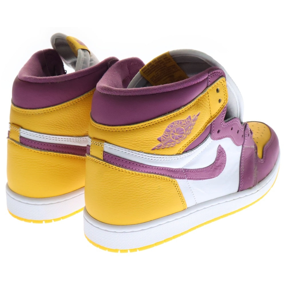 NIKE(ナイキ) AIR JORDAN 1 RETRO HIGH OG BROTHERHOOD エアジョーダン1 ブラザーフッド ハイカットスニーカー 555088-706 イエロー/パープル US11/29.0cm
