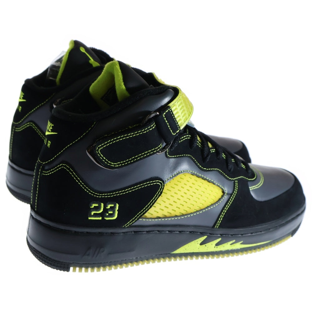 NIKE(ナイキ) 【観賞用2007年製】AIR JORDAN FUSION 5 LS エアジョーダン フュージョン ハイカットスニーカー 322882-031 ブラック/イエロー US11/29.0cm