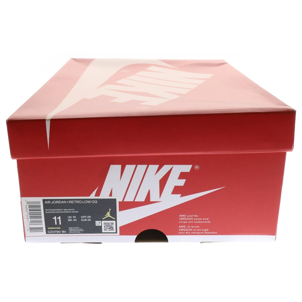 NIKE(ナイキ) AIR JORDAN 1 RETRO LOW エアジョーダン ローカットスニーカー CZ0790-161 ホワイト/レッド US11/29.0cm
