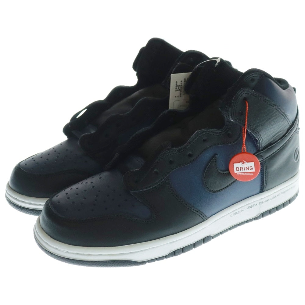 NIKE(ナイキ) ×FRAGMENT DESIGN DUNK HIGH CITY PACK MIDNIGHT NAVY DJ0383-400 フラグメント ダンク ミッドナイト ハイカットスニーカー ネイビー/ブラック US11/29.0cm