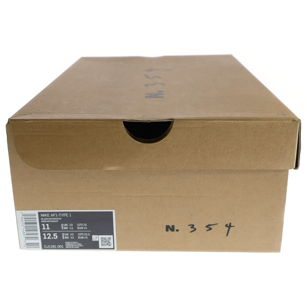 NIKE(ナイキ) AIR FORCE1 TYPE1 エアフォース1 ローカットスニーカー CJ1281-001 ブラック US11/29.0cm