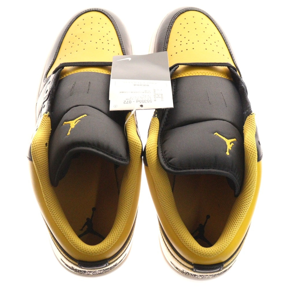 NIKE(ナイキ) AIR JORDAN 1 LOW Yellow Ochre エアジョーダン イエロー オークル ローカットスニーカー 553558-072 ブラック/イエロー US11/29.0cm