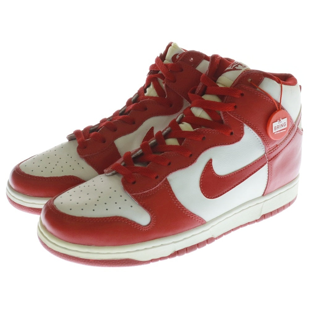 NIKE(ナイキ) 【観賞用1999年製】DUNK HIGH VARSITY RED ダンク ハイカットスニーカー バーシティレッド 630335-161 US10.5/28.5cm ホワイト/レッド