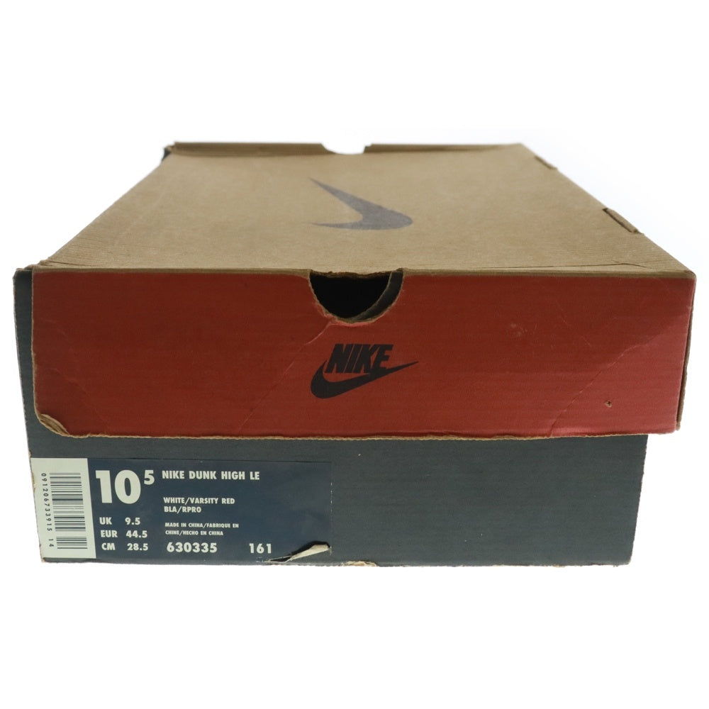 NIKE(ナイキ) 【観賞用1999年製】DUNK HIGH VARSITY RED ダンク ハイカットスニーカー バーシティレッド 630335-161 US10.5/28.5cm ホワイト/レッド