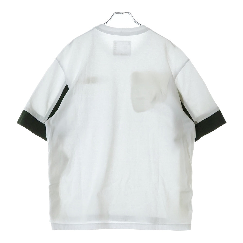 Sacai(サカイ) ×21SS 21-02589M 半袖Tシャツカットソー コットン ホワイト