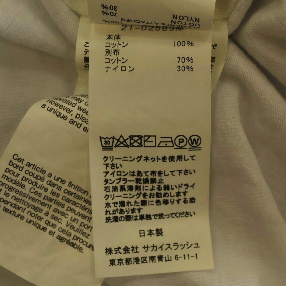 Sacai(サカイ) ×21SS 21-02589M 半袖Tシャツカットソー コットン ホワイト