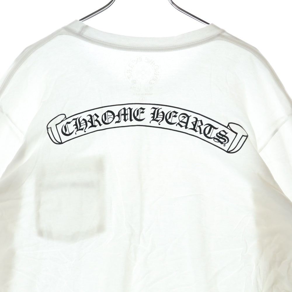 CHROME HEARTS(クロムハーツ) CH L S 1 バックスクロールラベルプリント ロングスリーブ長袖Tシャツ ホワイト