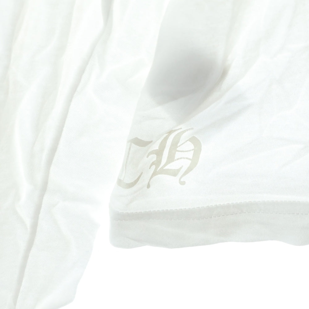 CHROME HEARTS(クロムハーツ) CH L S 1 バックスクロールラベルプリント ロングスリーブ長袖Tシャツ ホワイト
