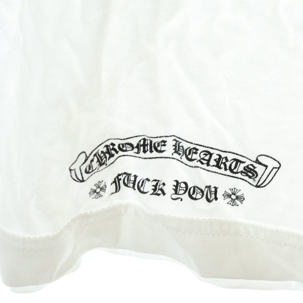 CHROME HEARTS(クロムハーツ) CH L S 1 バックスクロールラベルプリント ロングスリーブ長袖Tシャツ ホワイト