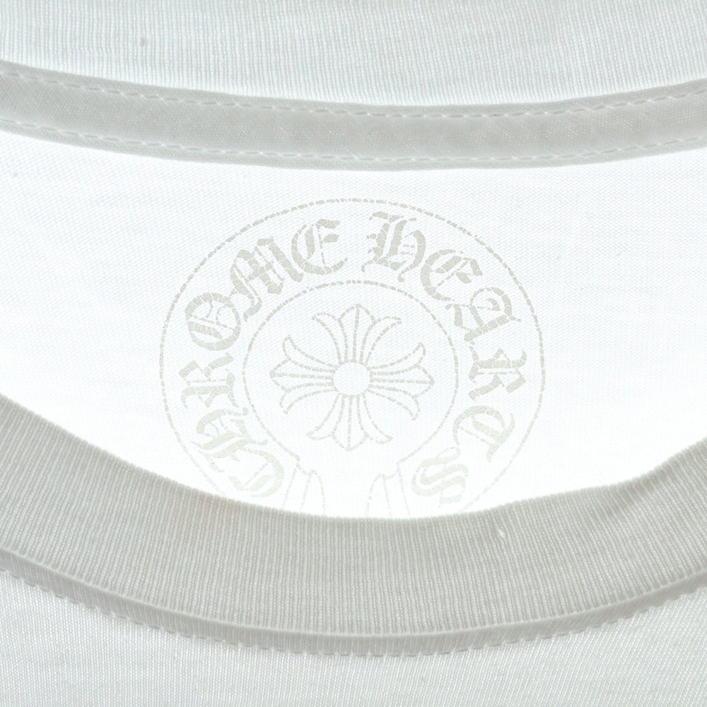 CHROME HEARTS(クロムハーツ) CH L S 1 バックスクロールラベルプリント ロングスリーブ長袖Tシャツ ホワイト