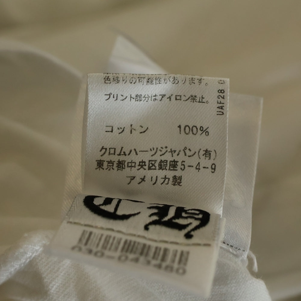 CHROME HEARTS(クロムハーツ) CH L S 1 バックスクロールラベルプリント ロングスリーブ長袖Tシャツ ホワイト