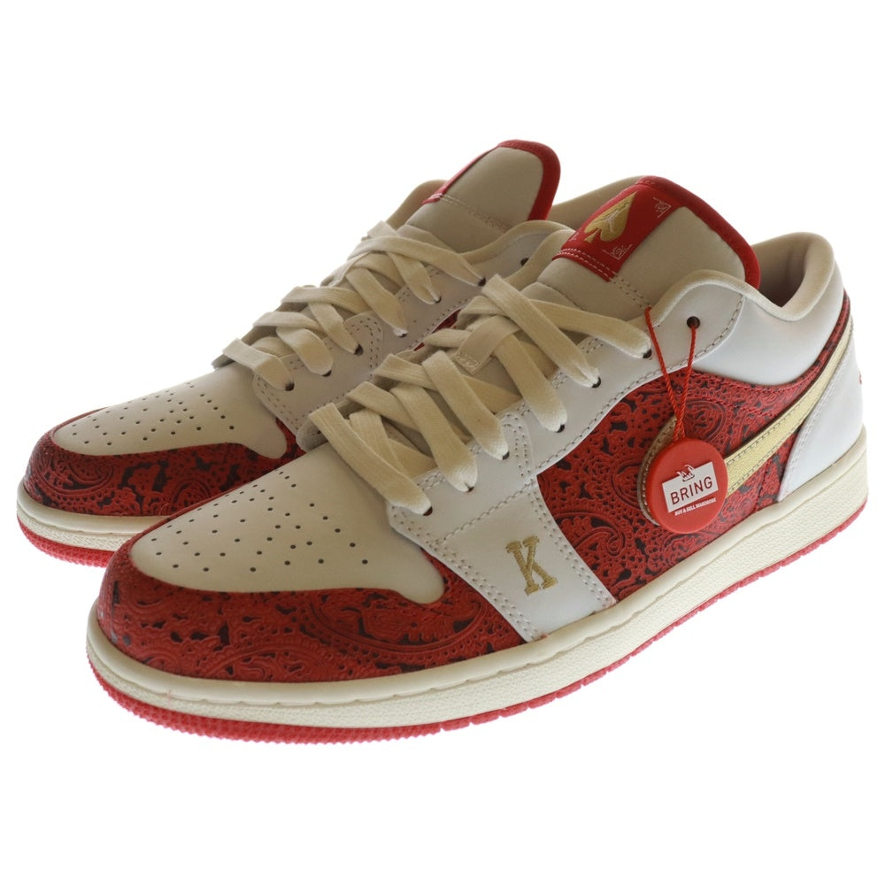 NIKE(ナイキ) AIR JORDAN 1 LOW SPADES DJ5185-100 エアジョーダン1 スペード ローカットスニーカー US9.5/27.5cm レッド/ホワイト