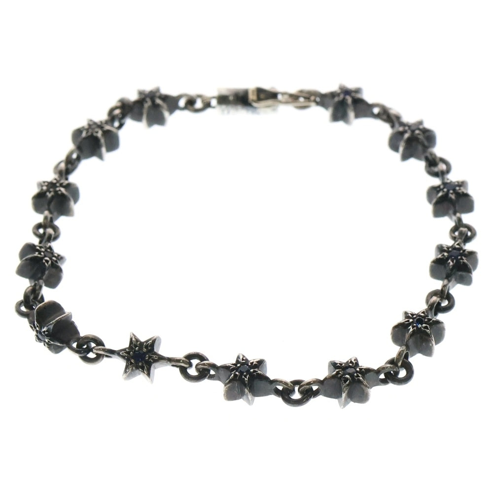 CHROME HEARTS(クロムハーツ) CHN TNY STAR タイニースターオールドシルバーブレスレット サファイア シルバー