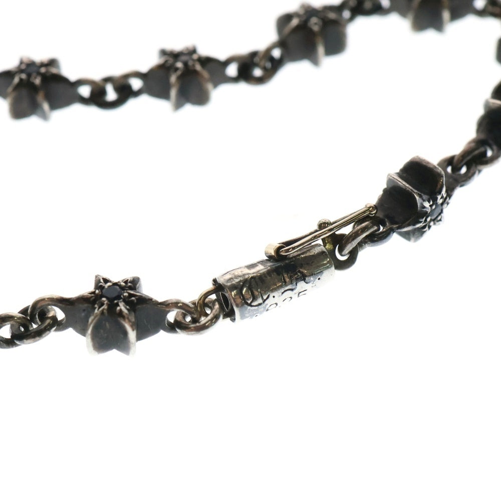 CHROME HEARTS(クロムハーツ) CHN TNY STAR タイニースターオールドシルバーブレスレット サファイア シルバー