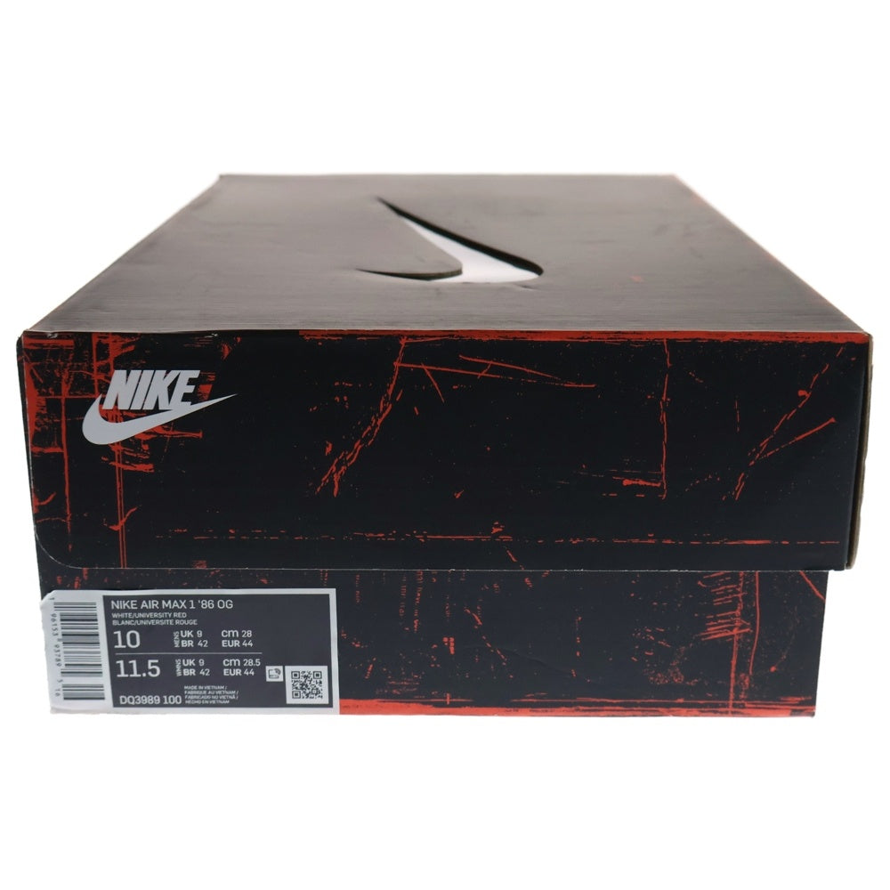 NIKE(ナイキ) AIR MAX 1 86 OG BIG BUBBLE RED DQ3989-100 エアマックス1 86 オリジナル ローカットスニーカー ホワイト/レッド US10/28.0cm