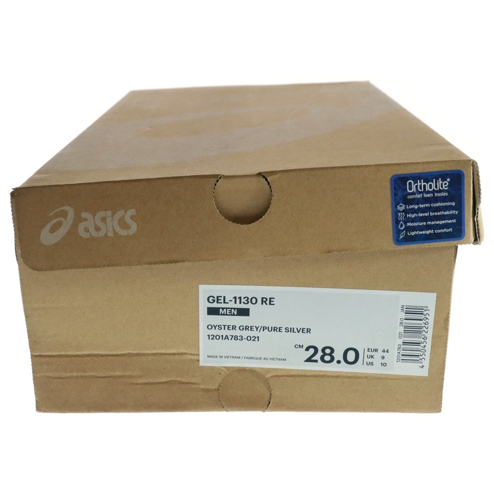 ASICS(アシックス) GEL-1130 RE W OYSTER GREY PURE SILVER 1201A783-021 ゲル ローカットスニーカー シルバー US10/28.0cm
