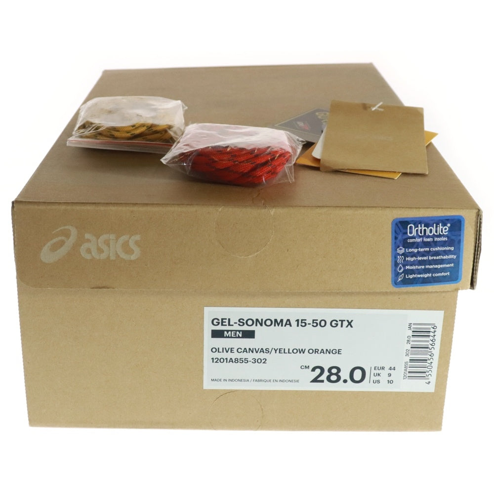 ASICS(アシックス) GEL-SONOMA 15-50 GTX 1201A855-302 ゲルソノマ ゴアテックス ローカットスニーカー グレー/イエロー US10/28.0cm