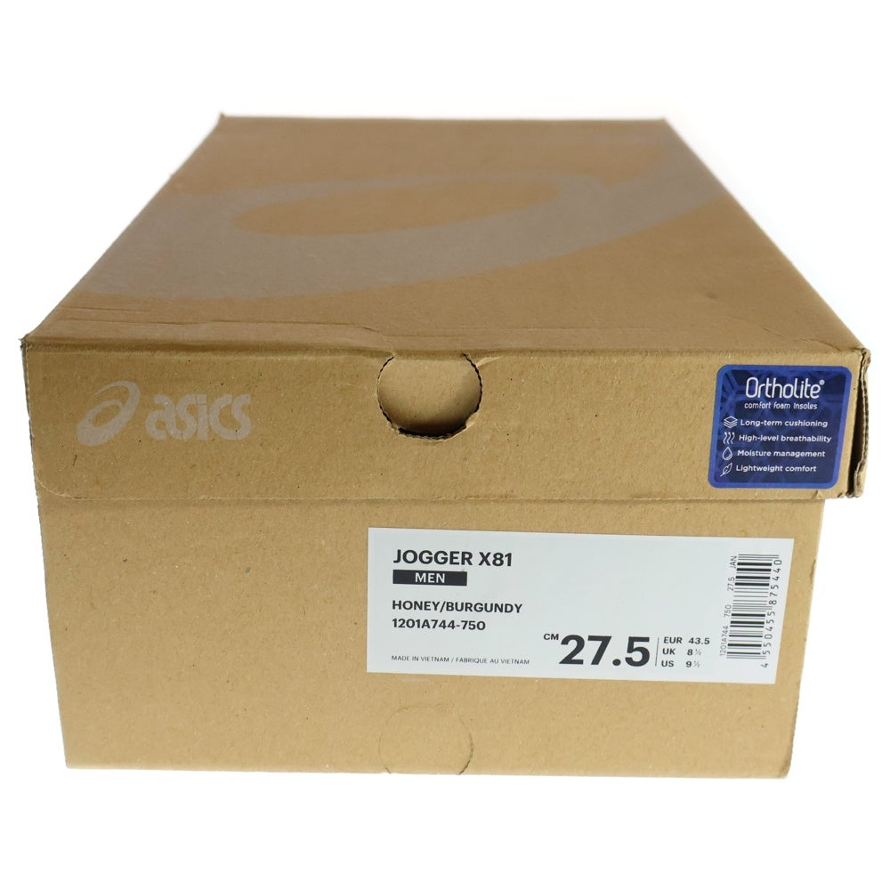 ASICS(アシックス) JOGGER X81 1201A744-750 ジョガー ローカットスニーカー レッド/イエロー US9.5/27.5cm