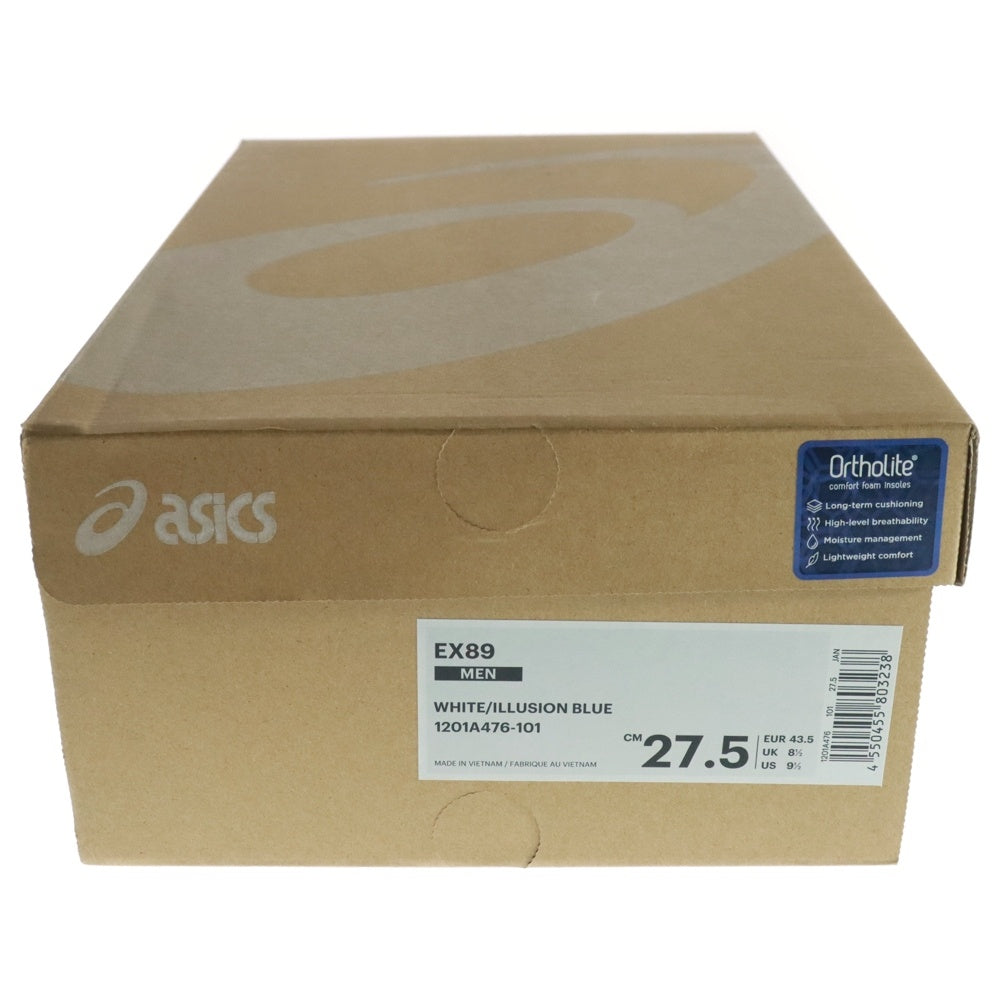 ASICS(アシックス) EX89 1201A476-101 ローカットスニーカー ホワイト/ブルー US9.5/27.5cm