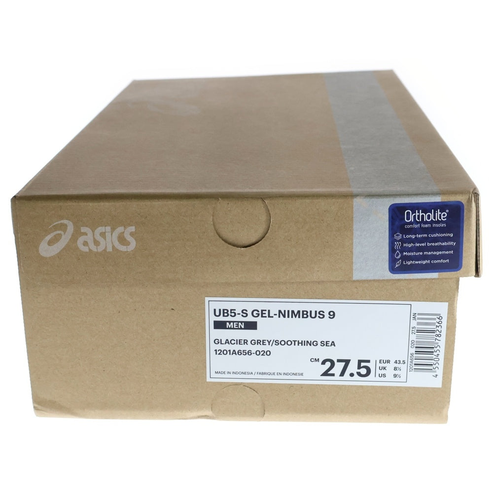 ASICS(アシックス) UB5-S GEL NIMBUS 9 GLACIER GREY SOOTHING 1201A656-020 UB5-S ゲル ニンバス9 グレイシャーグレー/スージング ローカットスニーカー グレー US9.5/27.5cm