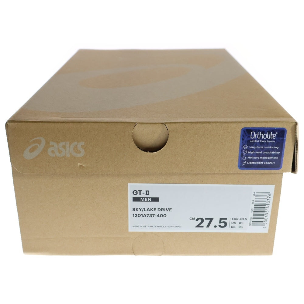 ASICS(アシックス) GT-II 1201A737-400 ローカットスニーカー ホワイト/ブルー US9.5/27.5cm