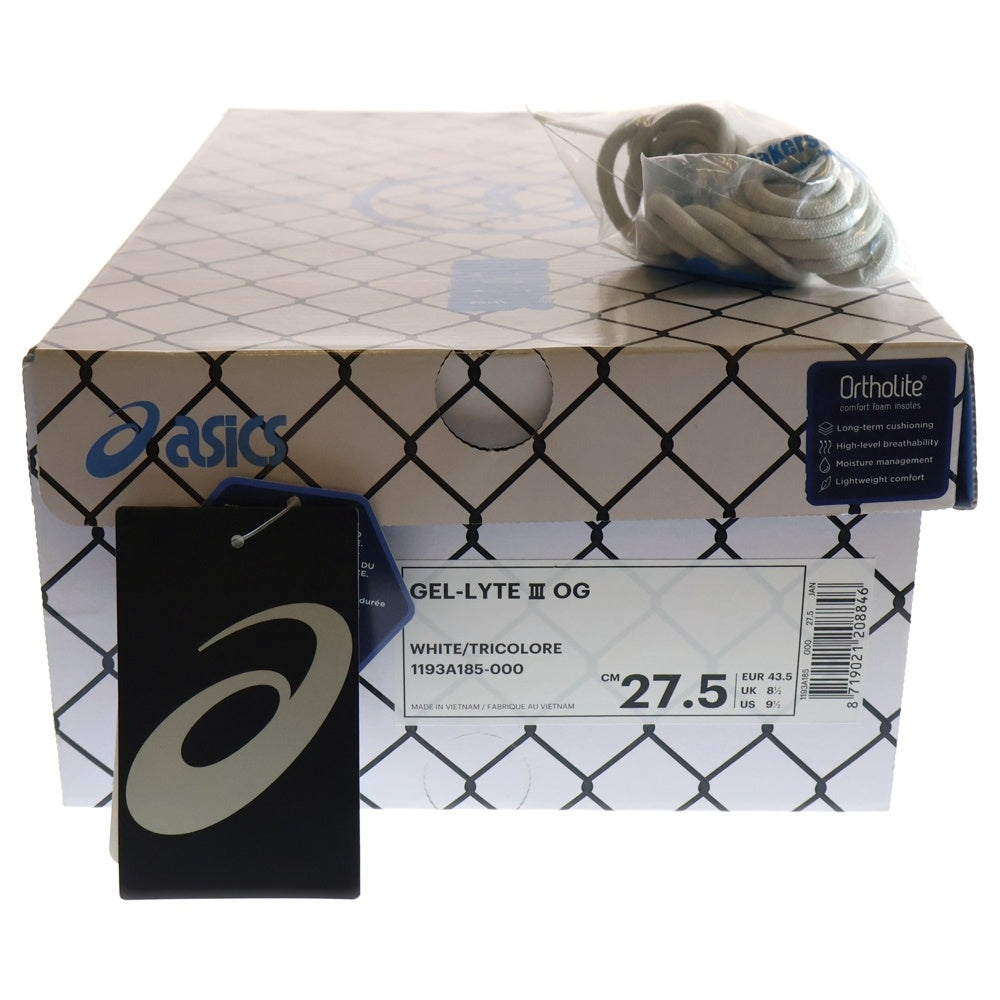 ASICS(アシックス) ×mita sneakers GEL LYTE 3 30th ANNIVERSARY 1193A185-000 ミタスニーカーズ ゲルライト3 30th アニバーサリー ローカットスニーカー ホワイト US9.5/27.5cm