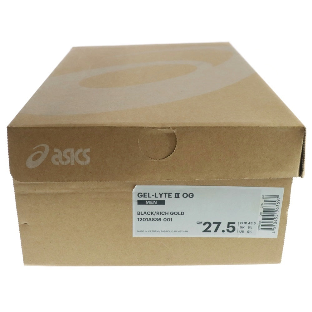 ASICS(アシックス) GEL LYTE 3 OG JIMON 1201A836-001 ゲルライトスリー オージー ジモン ローカットスニーカー ブラック US9.5/27.5cm