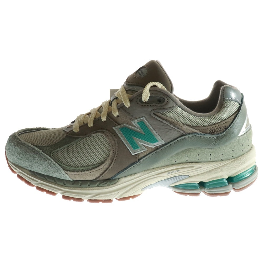 New Balance(ニューバランス) M2002RAM スエード メッシュ ローカットスニーカー グレー/グリーン US9/27.0cm