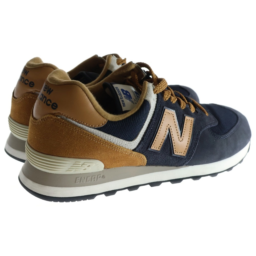 New Balance(ニューバランス) ML574OT2 スエード ローカットスニーカー ネイビー/ブラウン US9.5/27.5cm