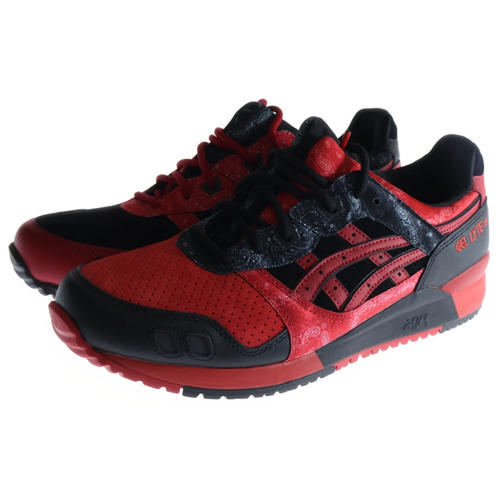 ASICS(アシックス) GEL-LYTE III OG 1201A854-001 ゲルライト ローカットスニーカー ブラック/レッド US9.5/27.5cm