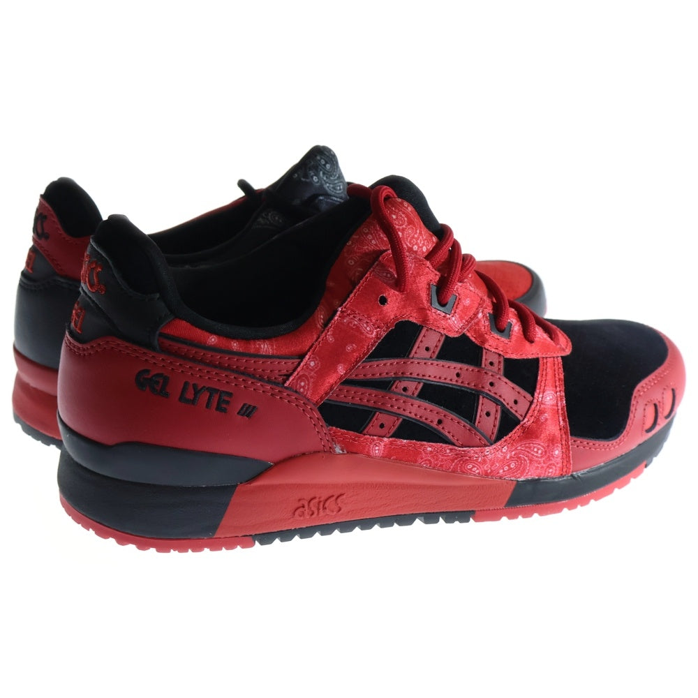 ASICS(アシックス) GEL-LYTE III OG 1201A854-001 ゲルライト ローカットスニーカー ブラック/レッド US9.5/27.5cm