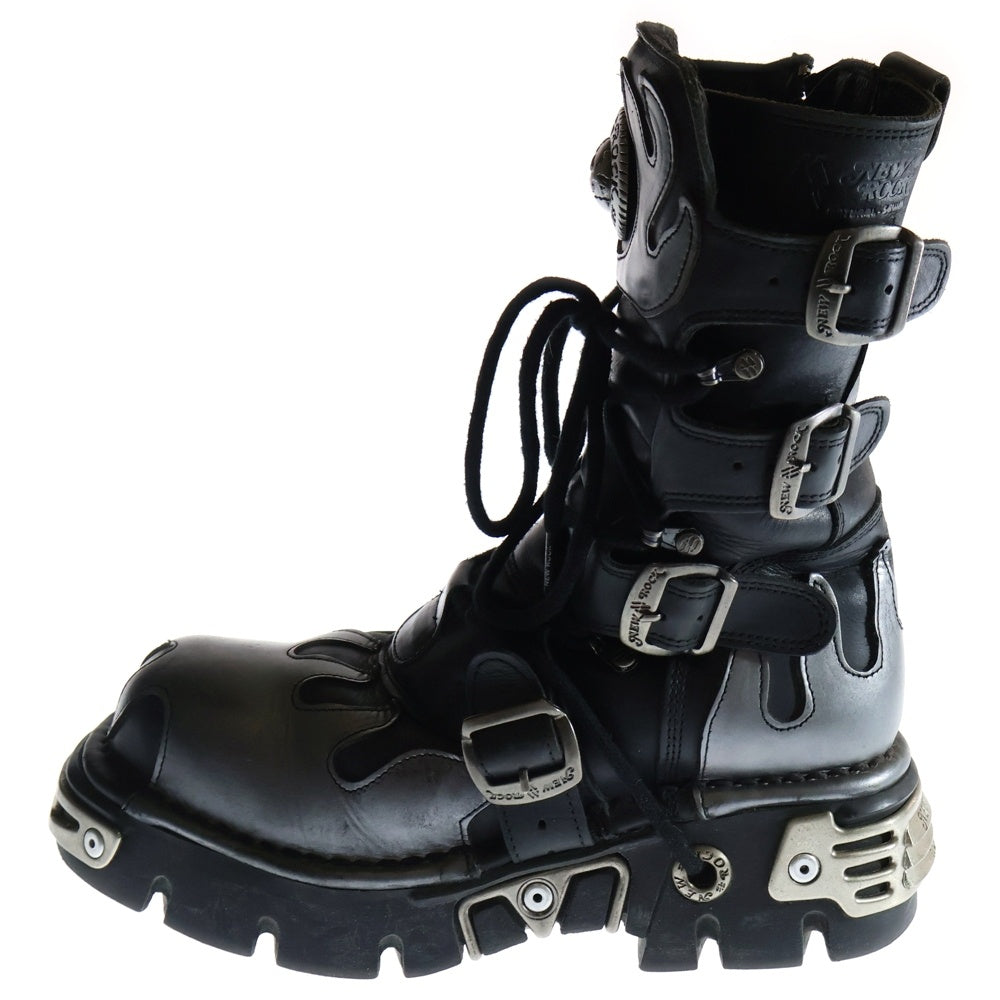 NEW ROCK(ニューロック) BOOT METALLIC メタリックブーツ レザーシューズ ブラック