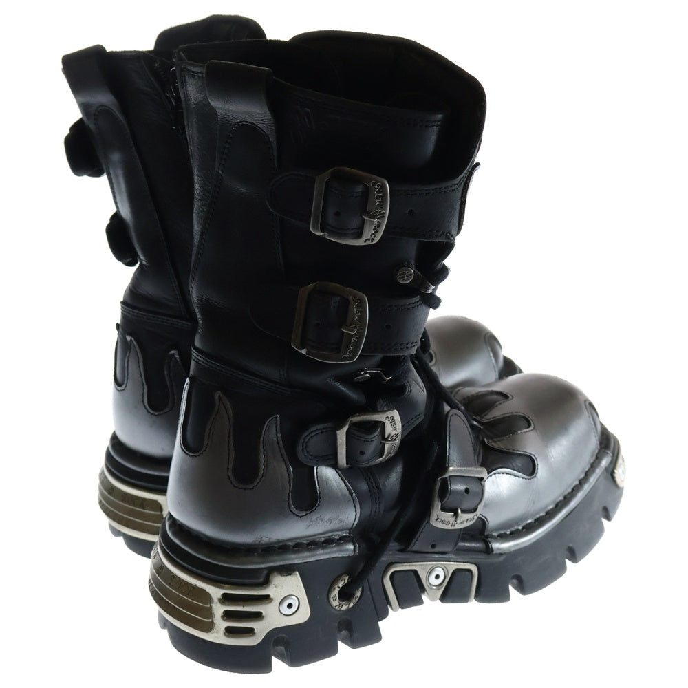 NEW ROCK(ニューロック) BOOT METALLIC メタリックブーツ レザーシューズ ブラック