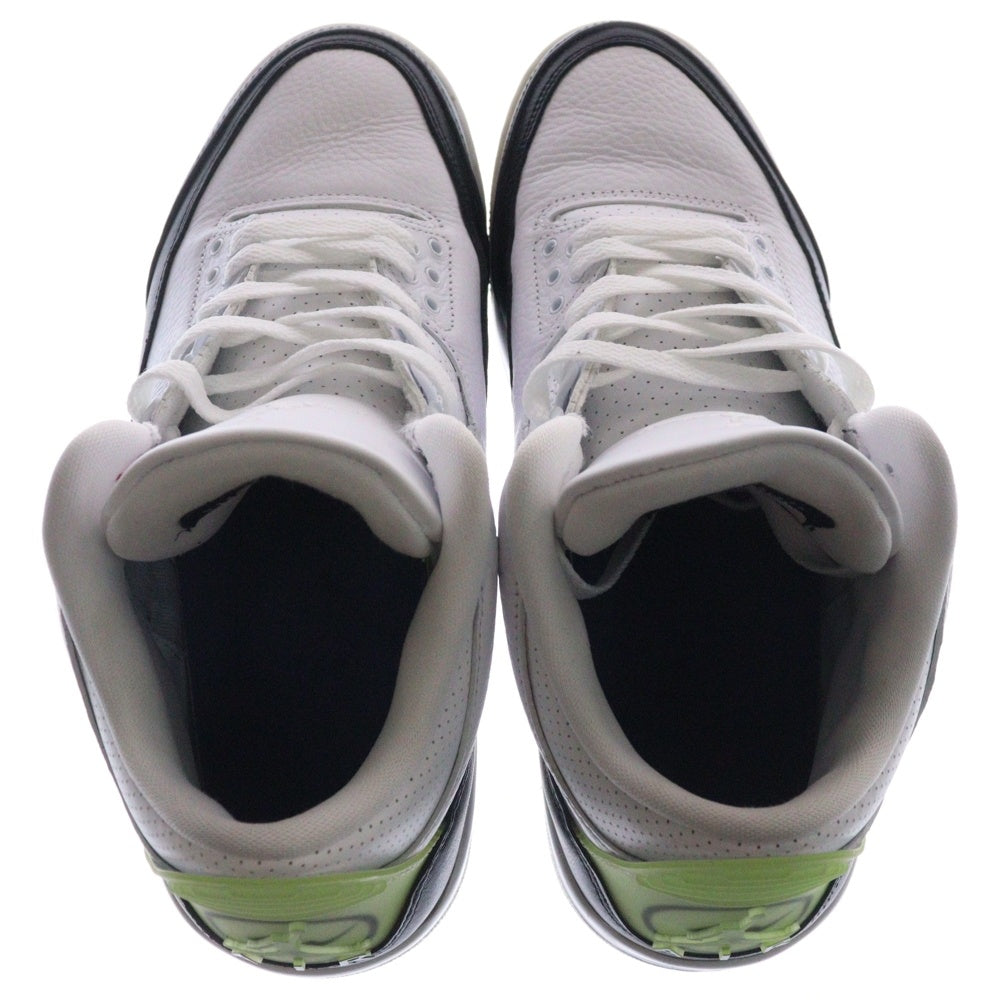 NIKE(ナイキ) ×FRAGMENT DESIGN AIR JORDAN3 RETRO SP DA3595-100 フラグメントデザイン エアジョーダン3 ミッドカットスニーカー US9/27cm ホワイト/ブラック