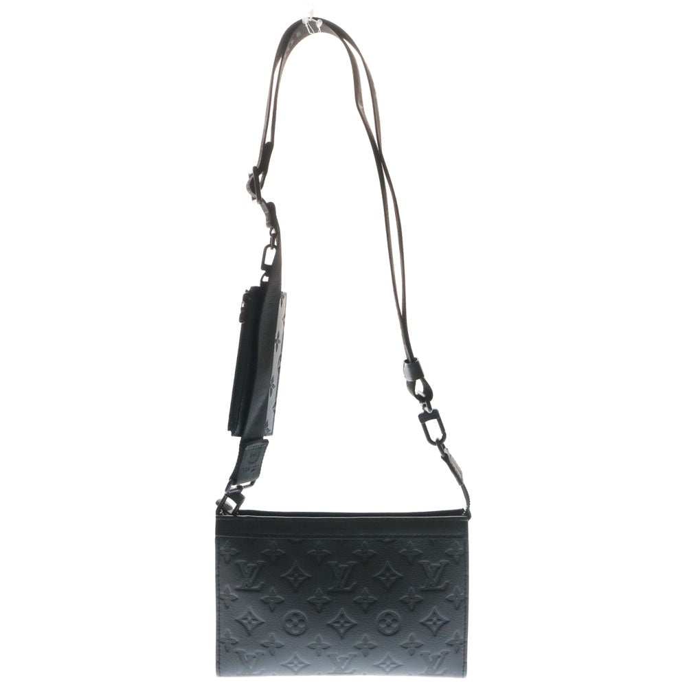 LOUIS VUITTON(ルイヴィトン) モノグラムシャドウ ガストン ウエアラブルウォレット ショルダーバッグ 2WAY クラッチバッグ ブラック M81115