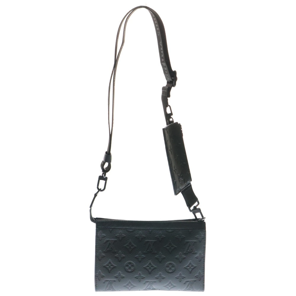 LOUIS VUITTON(ルイヴィトン) モノグラムシャドウ ガストン ウエアラブルウォレット ショルダーバッグ 2WAY クラッチバッグ ブラック M81115