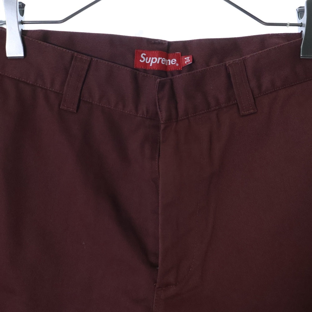 SUPREME(シュプリーム) Work Short ワークショーツ ハーフパンツ バーガンディ