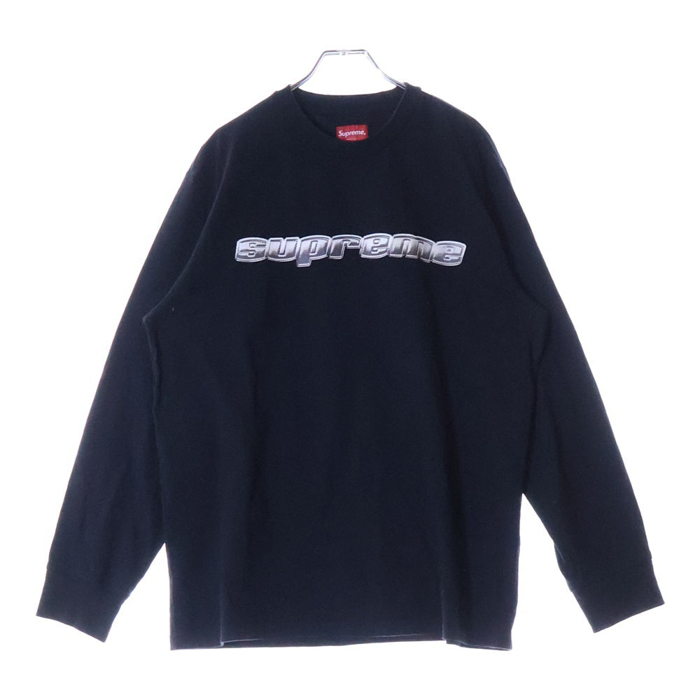 SUPREME(シュプリーム) 19AW Chrome Logo L/S Top クロームロゴ ロングスリーブTシャツ カットソー ブラック