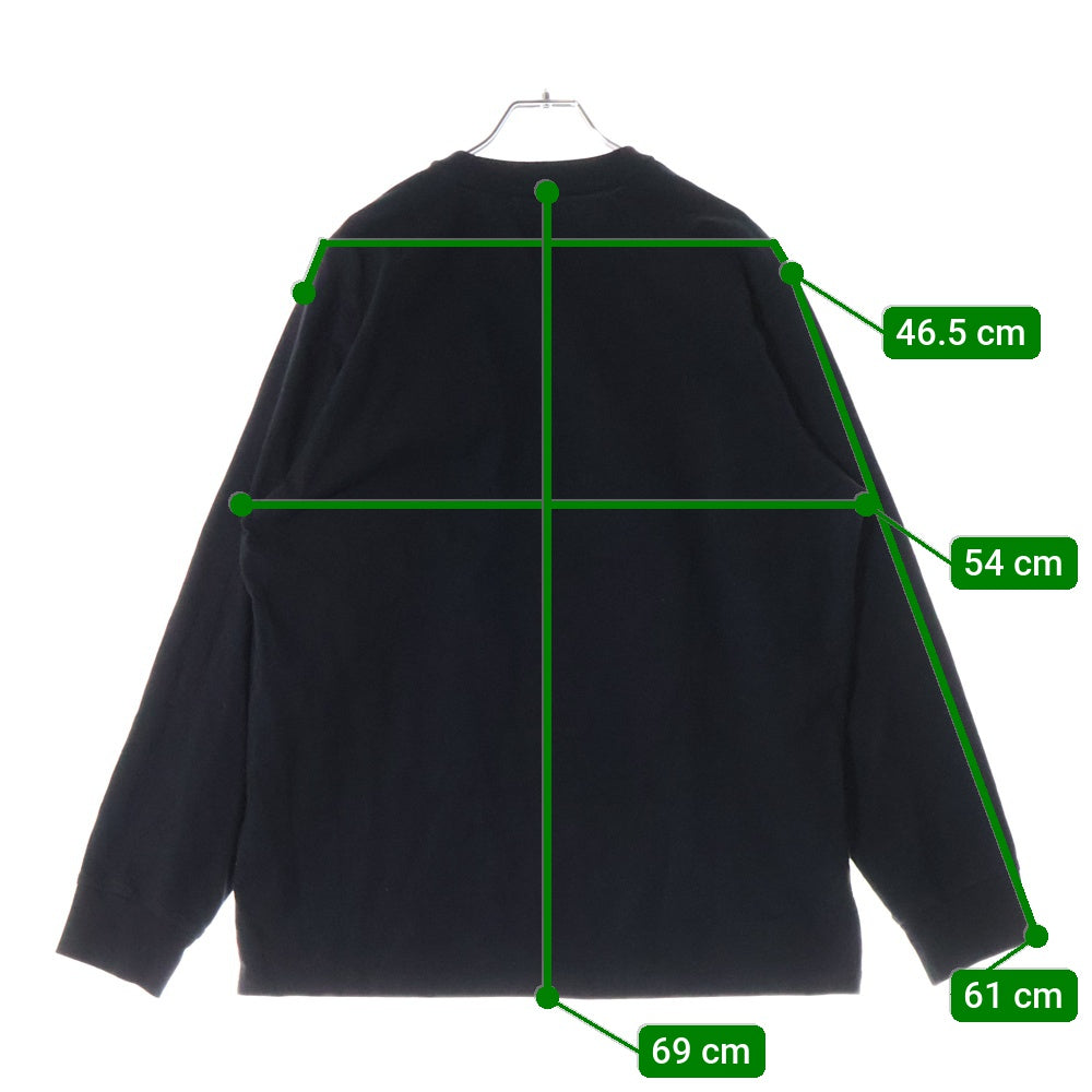 SUPREME(シュプリーム) 19AW Chrome Logo L/S Top クロームロゴ ロングスリーブTシャツ カットソー ブラック