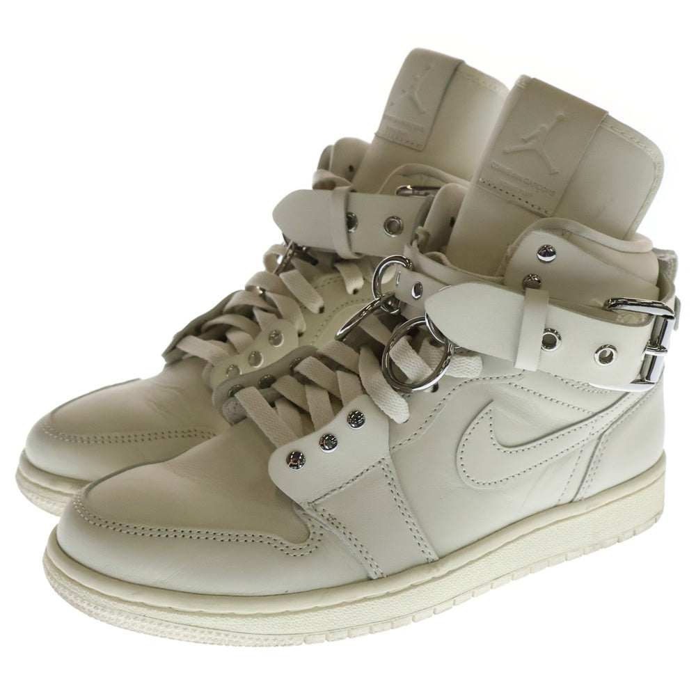 NIKE(ナイキ) ×COMME des GAR?ONS Air Jordan 1 High CN5738-100 コム デ ギャルソン エアジョーダン1 ハイカットスニーカー ホワイト US7/25.0cm