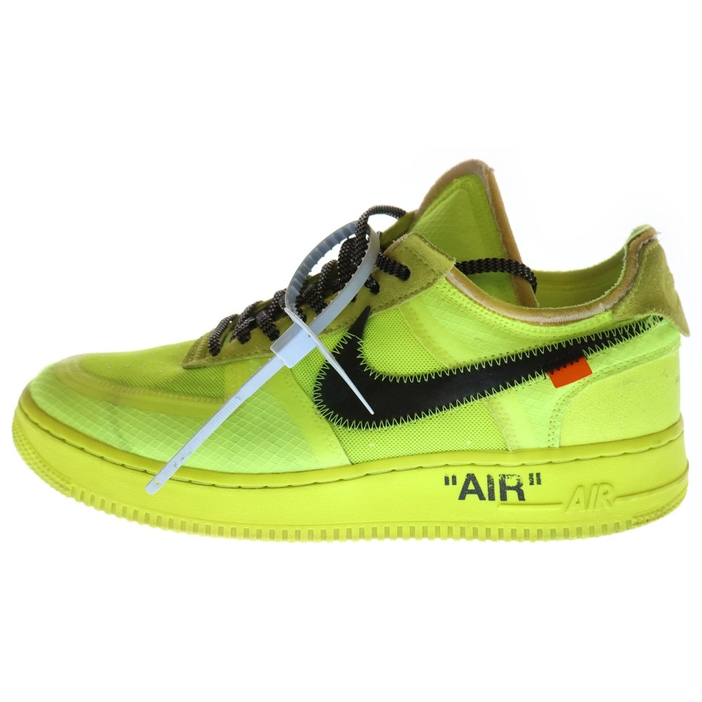 NIKE(ナイキ) ×OFF-WHITE THE 10 AIR FORCE 1 LOW VOLT AO4606-700 オフホワイト エアフォース1 ローカットスニーカー ボルト US9.5/27.5cm イエロー