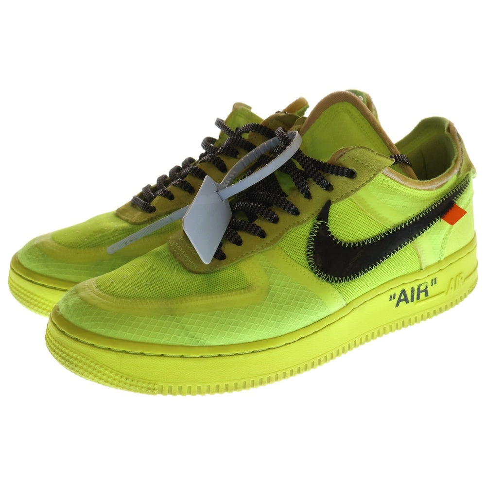 NIKE(ナイキ) ×OFF-WHITE THE 10 AIR FORCE 1 LOW VOLT AO4606-700 オフホワイト エアフォース1 ローカットスニーカー ボルト US9.5/27.5cm イエロー