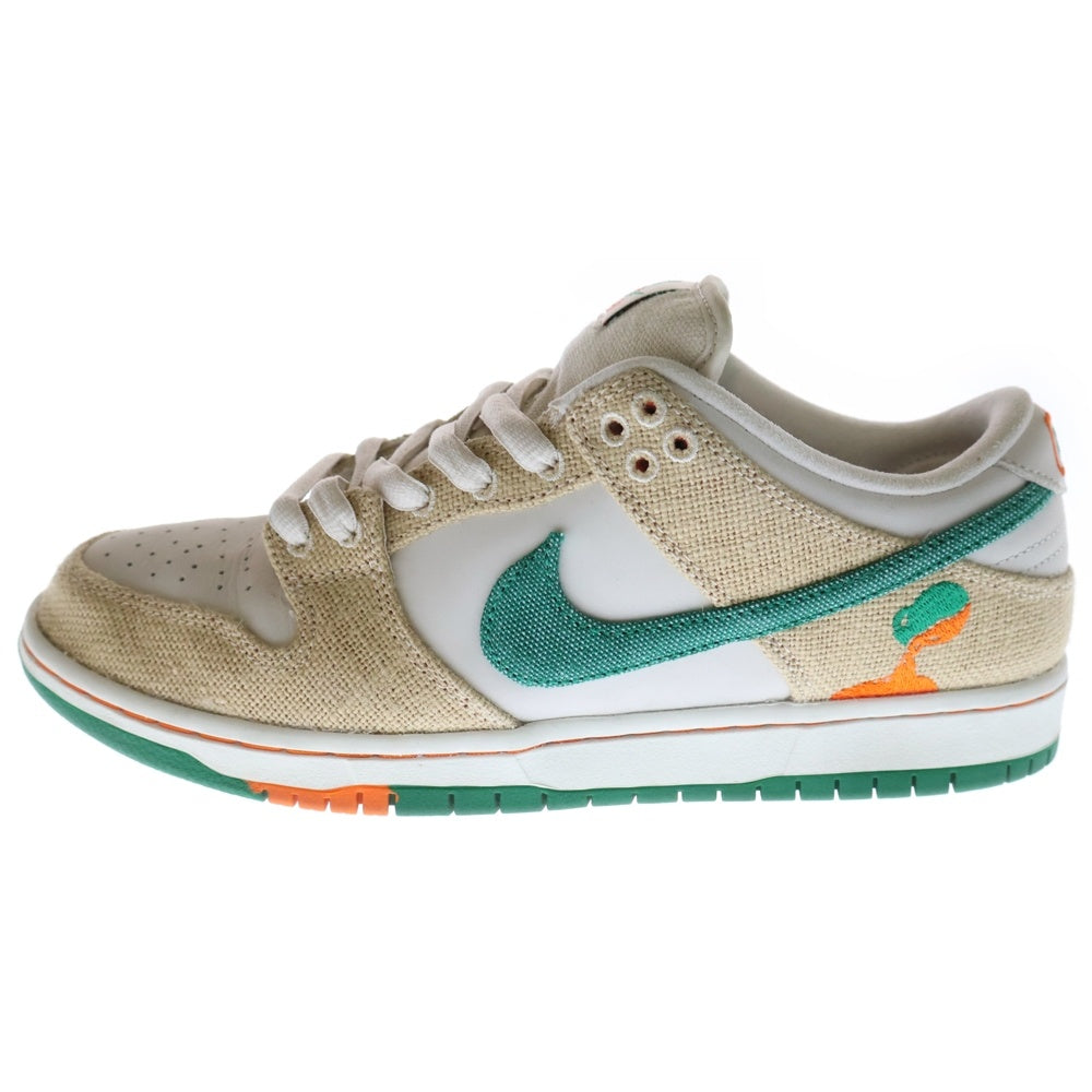 NIKE(ナイキ) ×Jarritos DUNK LOW PHANTOM AND MALACHITE FD0860-001 ハリトス ダンク ローカットスニーカー US9.5/27.5cm ベージュ/グリーン