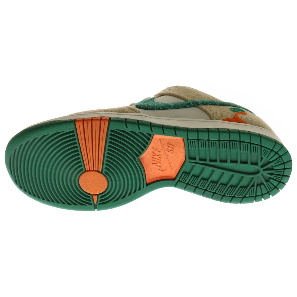 NIKE(ナイキ) ×Jarritos DUNK LOW PHANTOM AND MALACHITE FD0860-001 ハリトス ダンク ローカットスニーカー US9.5/27.5cm ベージュ/グリーン