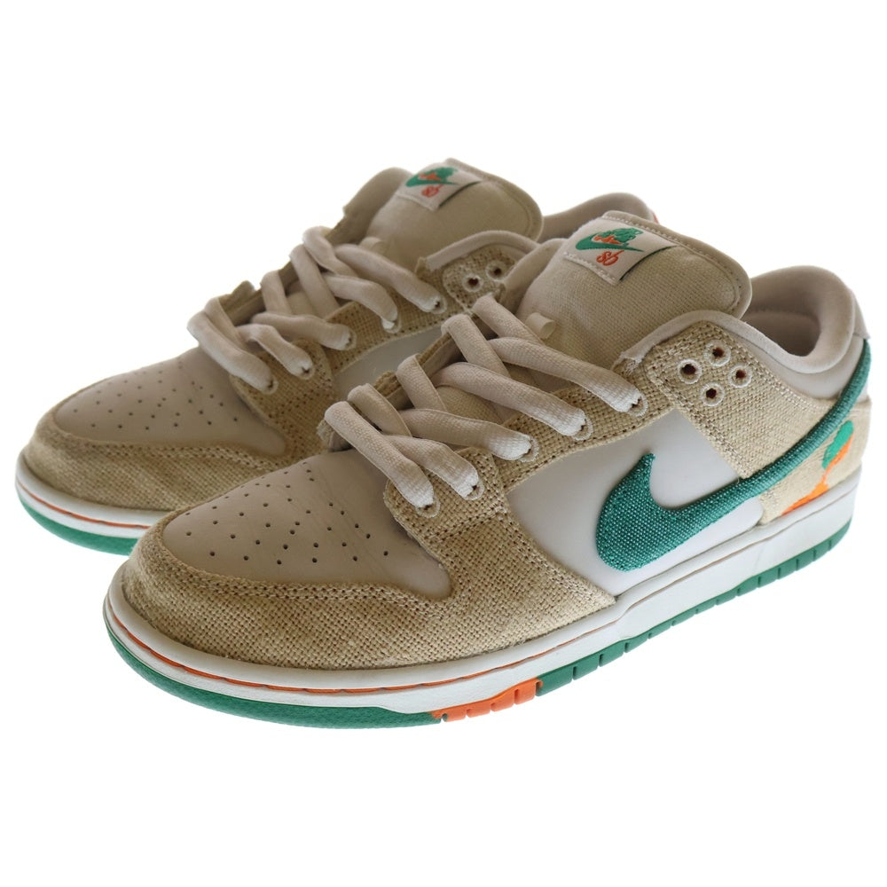 NIKE(ナイキ) ×Jarritos DUNK LOW PHANTOM AND MALACHITE FD0860-001 ハリトス ダンク ローカットスニーカー US9.5/27.5cm ベージュ/グリーン