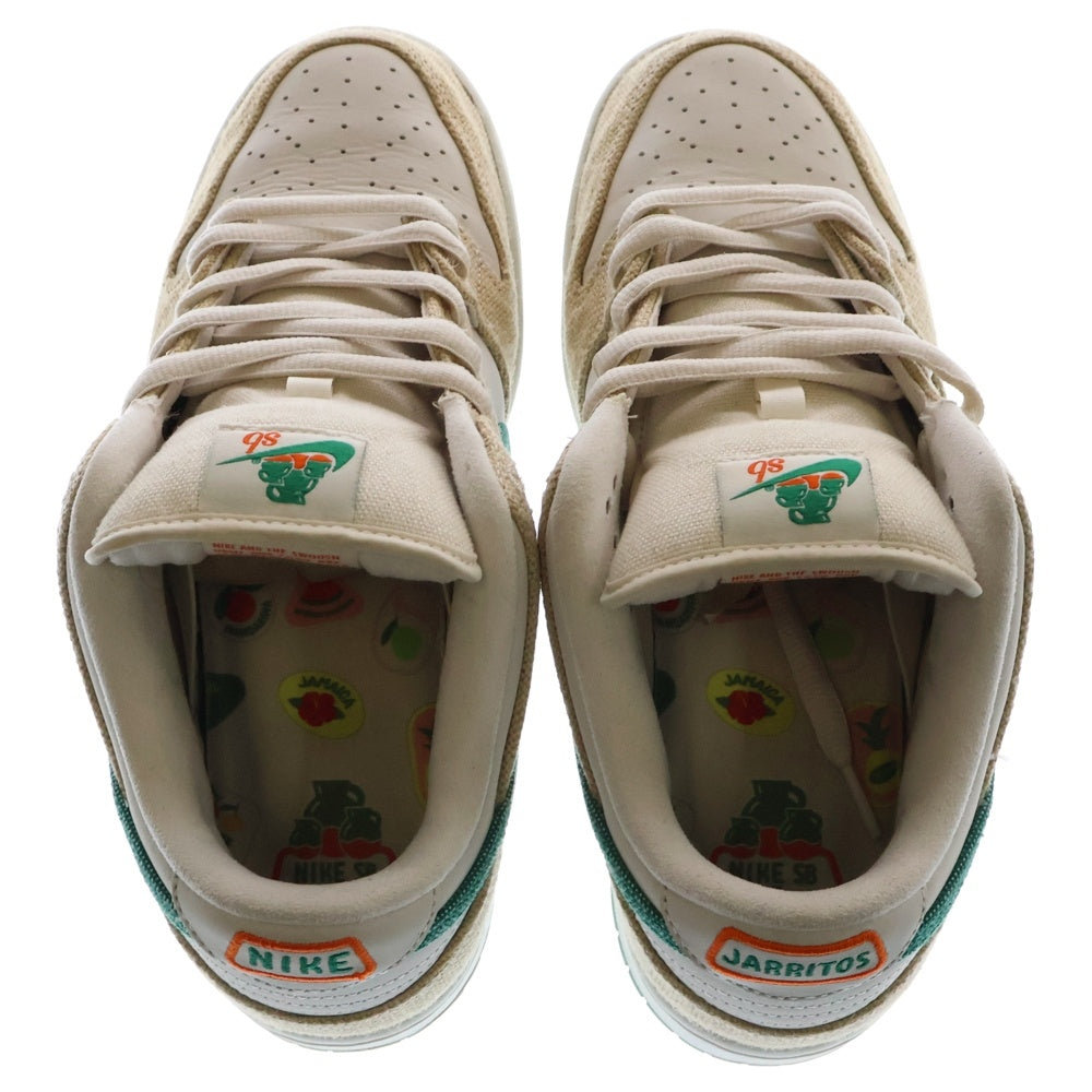NIKE(ナイキ) ×Jarritos DUNK LOW PHANTOM AND MALACHITE FD0860-001 ハリトス ダンク ローカットスニーカー US9.5/27.5cm ベージュ/グリーン