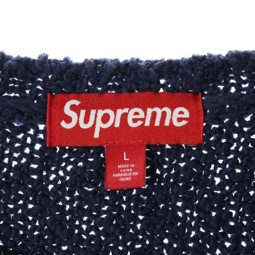 SUPREME(シュプリーム) 24SS Boucle Small Box Sweater ブークレスモールボックスロゴ セーター ネイビー