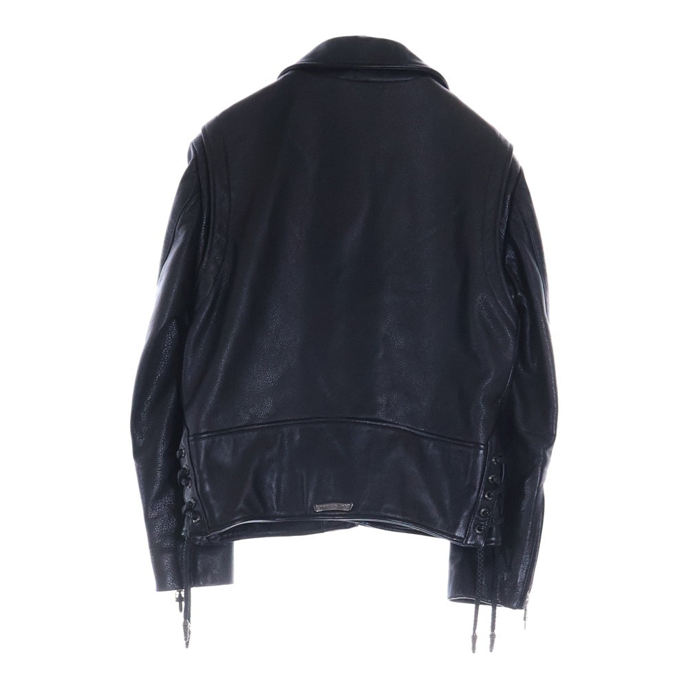CHROME HEARTS(クロムハーツ) JJ DEAN ダガージップライダースレザージャケット ブラック