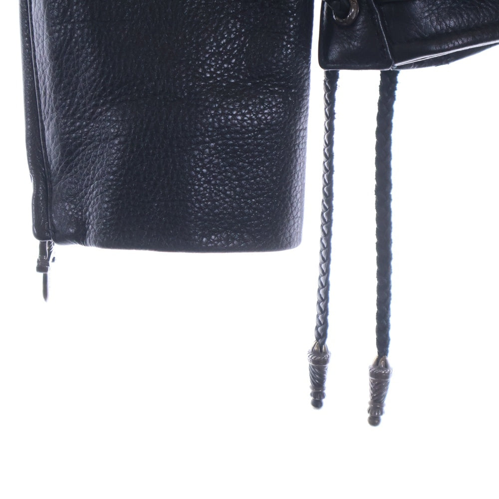 CHROME HEARTS(クロムハーツ) JJ DEAN ダガージップライダースレザージャケット ブラック