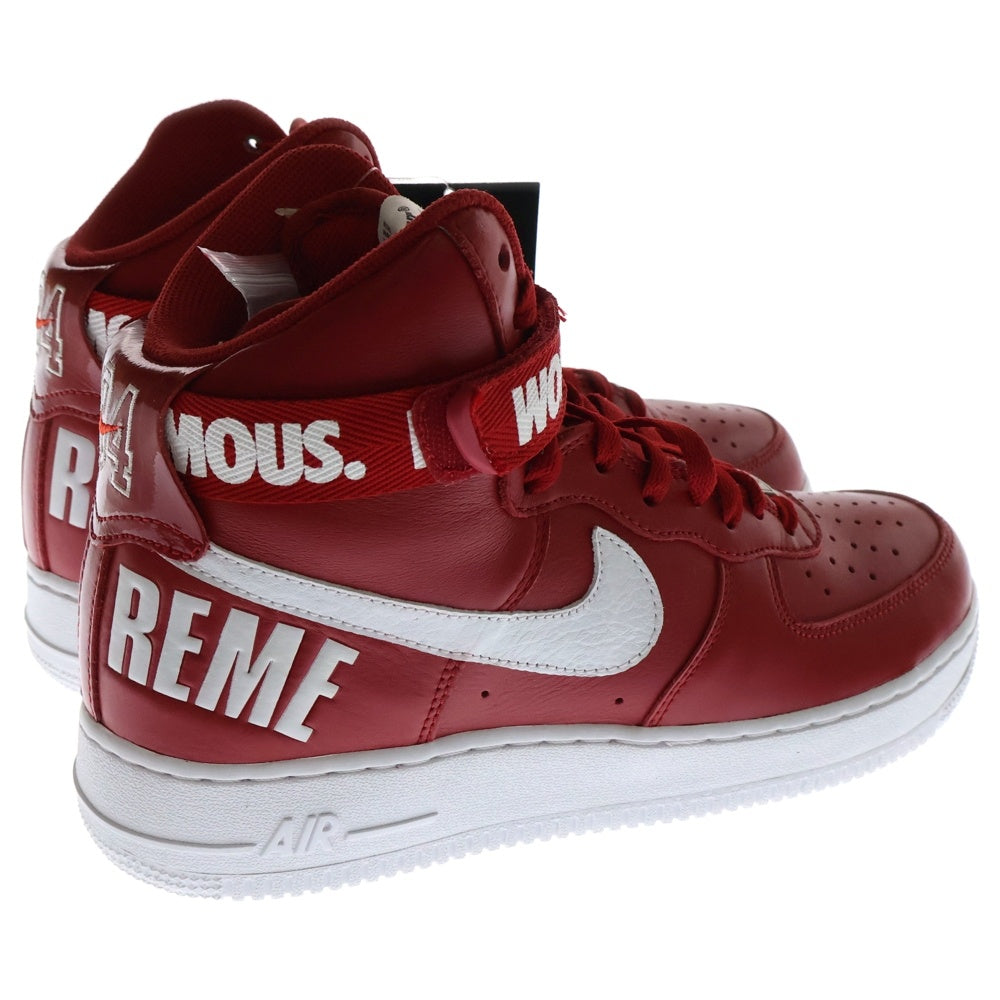 NIKE(ナイキ) 【観賞用 2014年製】14AW ×Supreme AIR FORCE 1 HIGH SUPREME SP 698696-610 ナイキ エアフォース1 ハイカットスニーカー シューズ レッド US9.5/27.5cm